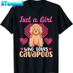 Cute Dog Owner Dog Lover Women Girls Heart Cavapoo T-Shirt